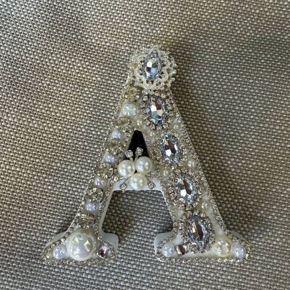 Custom‎ Rhinestone Letter Decor Sparkly Wall or Table Initials, Handmade Crystal - Picture 1 of 2